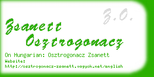 zsanett osztrogonacz business card